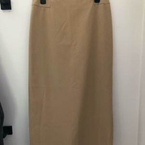 Tan pencil skirt